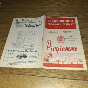 1962/1963 FRIENDLY SCARBOROUGH FC V LEEDS UNITED *VGC* for sale on Ebay