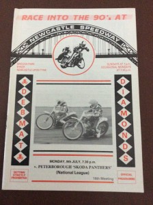 1990 NEWCASTLE v PETERBOROUGH PANTHERS 9th JULY   ( GOOD CONDITION ) for sale on Ebay