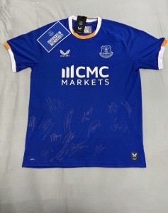 Everton FC Castore Home Shirt Blue CMC Markets Multi-Signed COA Original for sale on Ebay