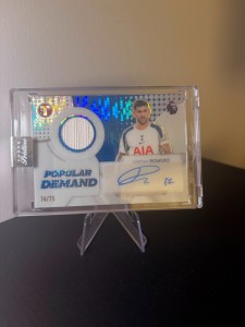 Topps Pristine Popular Demand Cristian Romero Patch Auto Relic /75 Tottenham for sale on Ebay