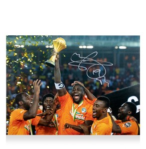 Yaya Toure Signed Ivory Coast Photo: 2015 Africa Cup of Nations Winner with COA for sale on Ebay