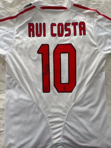 Signed Rui Costa AC Milan Shirt Proof Portugal for sale on Ebay
