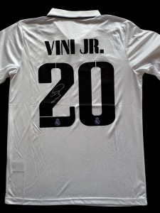 Rare Vinicius Junior Signed Real Madrid Football Shirt for sale on Ebay