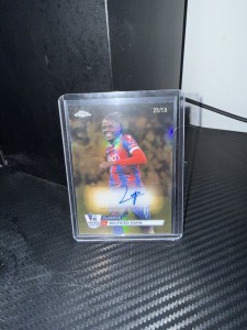 Wilfried Zaha Crystal Palace Topps Chrome Classics /50 Auto Flagship Prem 26-27 for sale on Ebay