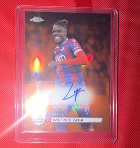 Topps Chrome Premier League Wilfried Zaha Crystal Palace Auto /25 for sale on Ebay