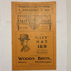 Hull City v New Brighton Division 3,  5 Feb 1938 Season 1937-38 for sale on Ebay