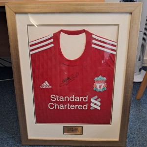 Steven Gerrard Signed Liverpool FC Adidas Shirt Framed COA Sporting Moments for sale on Ebay