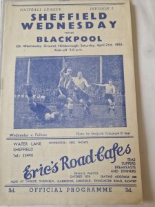 1950/51 Sheffield Wednesday v Blackpool Division One Programme for sale on Ebay