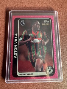 2026/27 Topps Flagship Dwight Yorke Retro Threads Pink /399 Aston Villa for sale on Ebay