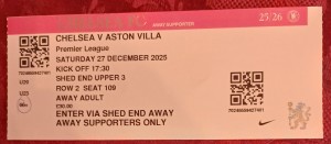 Chelsea v Aston Villa Premier League 27th December 2025 for sale on Ebay