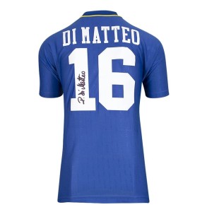 Roberto Di Matteo Back Signed Chelsea 1997-98 Home Shirt with COA for sale on Ebay
