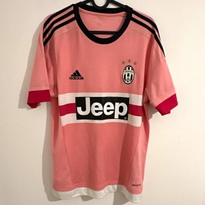 adidas Juventus Pink 2015 Away Football Shirt Pogba 10 Size M Short Sleeve Jeep for sale on Ebay