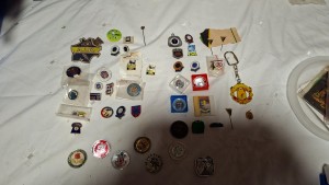 joblot football badges/odd coin for sale on Ebay