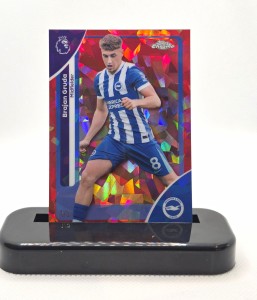 Topps 2025-26 Chrome Premier League Brajan Gruda #41 Brighton 1/5 Parallel for sale on Ebay