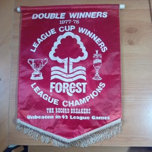 Nottingham Forest Original 1978 Double Winners Pennant for sale on Ebay