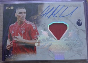 2025-26 Topps Royalty PL | Nikola Milenkovic | Nottingham Forest | Relic Auto /99 for sale on Ebay