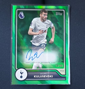 Topps 2025-26 Premier League Dejan Kulusevski Tottenham Hotspur Auto Ac-Dk for sale on Ebay