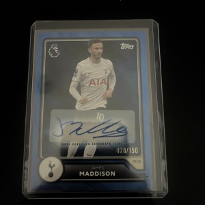 2025-26 Topps Premier League James Maddison Tottenham Auto #Ac-Jm 028/150 for sale on Ebay