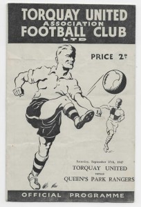 1947/48 Division 3 South - TORQUAY UNITED v. QUEENS PARK RANGERS for sale on Ebay