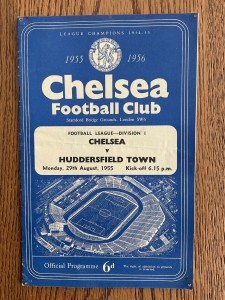 CHELSEA V HUDDERSFIELD TOWN. 29TH AUGUST 1955. DIVISION ONE.  for sale on Ebay