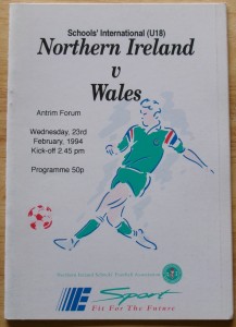 NORTHERN IRELAND v WALES   1994     Schools Under 18 International for sale on Ebay