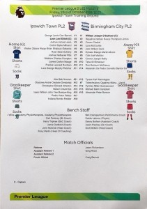 Ipswich Town Under 21s v Birmingham City Under 21s - Premier League 2 - 23/10/26 for sale on Ebay