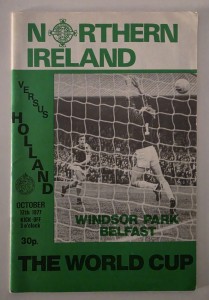 Northern Ireland v Holland 12 Oct 1977 WC Qualifier Programme Best Last Cap for sale on Ebay