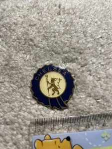 Chelsea FC Blue & White Enamel Badge Pin for sale on Ebay