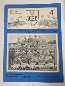 1953/54 Watford v Shrewsbury Town Division Three South  for sale on Ebay