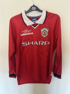 Manchester United 1998/99 Champions League Final Shirt Longsleeve. SCHOLES 18 for sale on Ebay