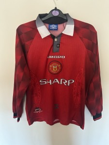 Manchester United 1996/98 Home Shirt  Longsleeve. for sale on Ebay