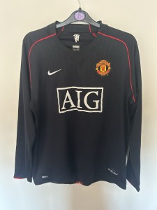 Manchester United 2007/08 Away Shirt Longsleeve. for sale on Ebay