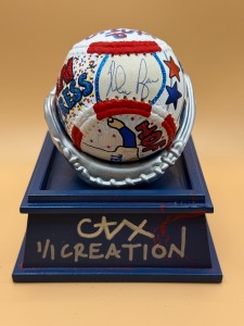 Nolan Ryan Autographed CARTER X  1/1 Hand Painted Art Baseball JSA Rangers for sale on Ebay