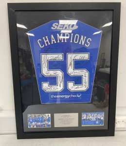 Rangers FC SPFL Champions 55 Signed Shirt Framed Display 2020-2021 for sale on Ebay