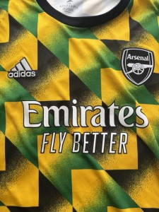 Arsenal Adidas Jamaica Carnival Pre-Match Shirt  22/23 2XL for sale on Ebay