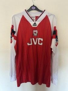 Arsenal 1992/94 Home Shirt Longsleeve. PLAYER WORN 20 for sale on Ebay