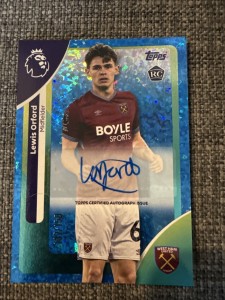 2025-26 Topps Premier League Lewis Orford West Ham Autograph Rookie Card 137/150 for sale on Ebay