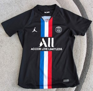 Jordan Paris Saint-Germain PSG Away Football Shirt Black Adult S Short Sleeve for sale on Ebay