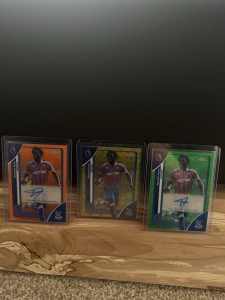 Romain Esse Auto /25 + Auto /99 + Pineapple Refractor Crystal Palace Topps Prem for sale on Ebay