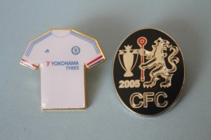 (147)  TWO CHELSEA FOOTBALL CLUB METAL PIN BADGE for sale on Ebay
