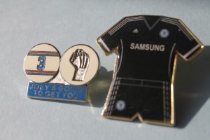 (77)  TWO CHELSEA FOOTBALL CLUB METAL PIN BADGE for sale on Ebay
