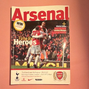 Arsenal Vs Tottenham Hotspur 2012 Football Programme for sale on Ebay