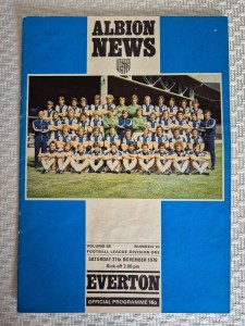 27/11/1976 West Bromwich Albion v Everton Football Programme; Division 1 for sale on Ebay