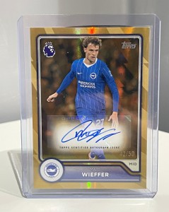 Topps Premier League Mats Wieffer Brighton Auto Parallel 42/50 #BA-MW 26/27 for sale on Ebay
