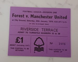 1978/1979 NOTTINGHAM FOREST v MANCHESTER UNITED POSTPONED GAME MATCH TICKET for sale on Ebay