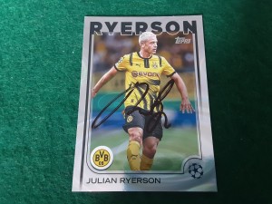 JULIAN RYERSON - BORUSSIA DORTMUND Hand Signed Topps Football Trading Card for sale on Ebay