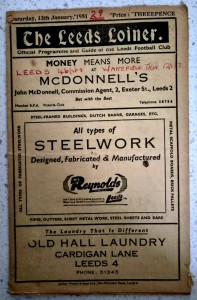 13 January 1951 LEEDS v WAKEFIELD TRINITY, played at Headingley! for sale on Ebay