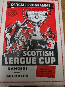 1955 LEAGUE CUP SEMI FINAL RANGERS v ABERDEEN for sale on Ebay