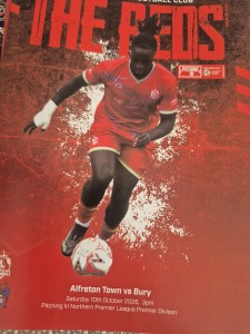 26/27  Alfreton Town  v  Bury F C  Oct 10th  Nplp for sale on Ebay