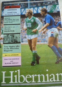Autographed football programme - Hibernian v Hamilton (Sept 1988) for sale on Ebay